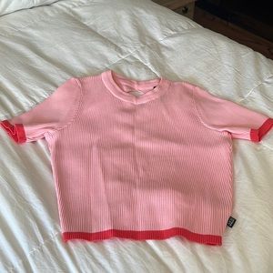 Cotton On Pink Crop Backless Top